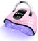 Sunrich UV Gel Nail Machine, Sun Nail Lamp 120W LED Nail Light Fast Nail Dryer for Gel Polish Curing with 4 Timers Portable Handle Large Space Automatic Sensor(Pink)