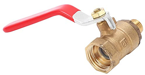 Air Compressor Ball Valve Cast Copper Pipe Fitting Air Compressor Accessory, 1/2in Female Thread 1/4in Male