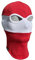 PGwear Sturmhaube in rot weiß gestreift I Maske Balaclava Beanie I Ultras Hooligans Ski Motorrad