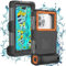 Nisso Wasserdichte Unterwasser-Schnorchel-Handyhülle für iPhone 14/13/12/11 Pro Max Mini Xr/X/Xs/Samsung Galaxy Note10/9/8/S10/9/8 Ultra Plus Professional (Second Diving Case, Orange)