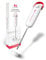 Mousseur à lait électrique portatif Kitchen Mama Silkwhisk - Mini mélangeur de boissons et appareil à mousse froide, mousseur pour café, cappuccino, lattés, boissons protéinées en poudre (Rouge)
