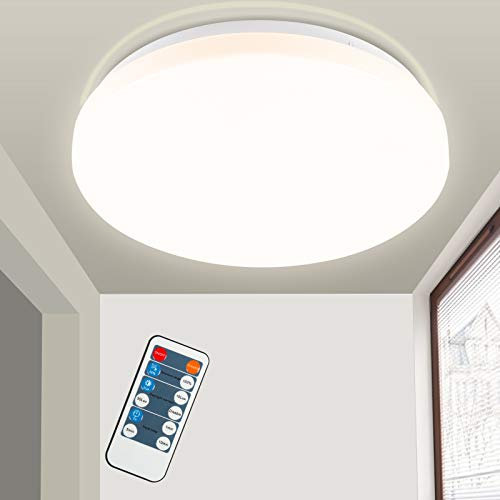 Jopassy 18W LED Deckenleuchte mit Bewegungsmelder Einstellbar, LED Deckenlampe mit Bewegungssensor, mit Fernbedienung, IP44