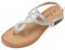 JOMIX Sandale Femme Sandales Tongs pour Femme d'été Tongs avec Boucle Sandale Réglable Confortables pour Maison Piscine Plage (Argent, 39)