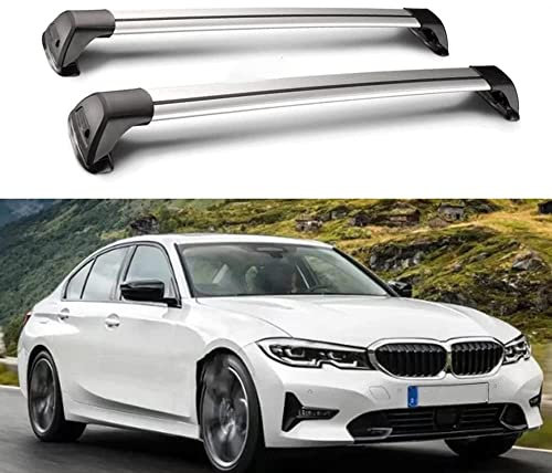 ELEMAT Kreuzschienen Dachträger, für BMW 5-Series 4-Dr Sedan 2017-2021 G30 Auto Aluminium Dachträger Lastenträger Dachgepäckträger