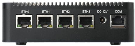 HSIPC Celeron N4120 Quad Core Firewall Micro Appliance, Mini PC, Nano PC, Router PC con 4G RAM 64G SSD, 4 porte RJ45 2,5 GBE AES-NI compatibile con i jack