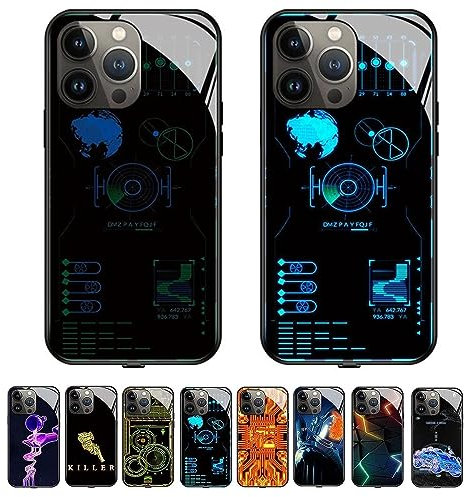 Tencipeda Intelligent Sound Control Light-Up Phone Case for iPhone, LED Light Up Phone Case (For iPhone 11 Pro,K)