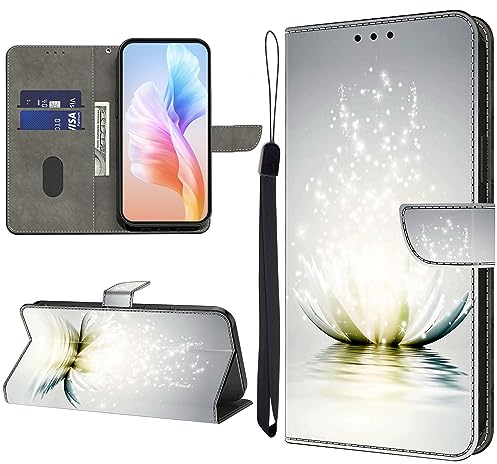 KEDBBAO Handyhülle für Sony Xperia 10 II Hülle Muster Klapphülle für Xperia 10 II Leder Tasche Case Flip Magnet Motive Wallet Schutzhülle für Sony Xperia 10 II Hüllen, Lotus