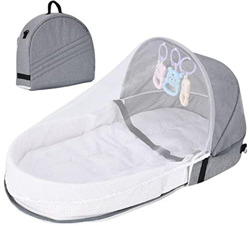 Berceau Portable | Voyage Respirant | Chaise Longue Voyage | Berceau Pliant Dans Le Lit Berceau Pour Bébé | Pliable Avec Filets En Maille Respirante Et Couchette Chevet Pour Nouveauné