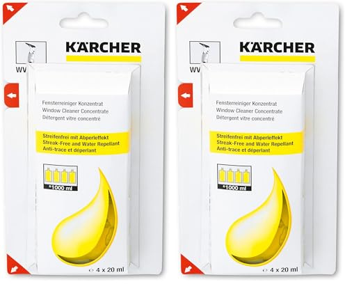 Kärcher 6.295-302.0 Glasreiniger Konzentrat (4 x 20 ml) (Packung mit 2)