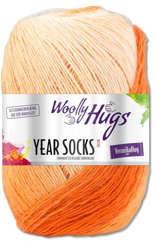 Frida's Wollhaus Woolly Hugs 100 g Year Socks Sockenwolle Sockengarn Farbverlauf 17 Farben (09 | September)
