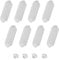 EIHI 12 Stück Wc Sitzdeckelpuffer, Auflagestopfen Für Toilettensitz,Wc Sitzpuff, Abstandhalter Für Wc Brille Dämpfer Wc-Sitz Stoßstange 8 Ringpuffer Und 4 Deckelpuffer Für Zuhause Büro Hotel