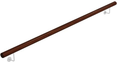 Corrimano in legno Passamano per Interni Esterni Ringhiera per Scale da Parete con Supporto (60cm)