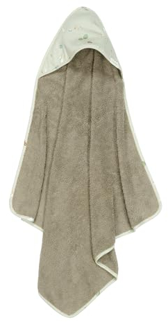 Little Dutch TE50614022 Kapuzenhandtuch Frottee - Little Farm grün (75x75 cm)