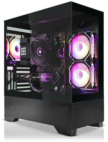 SYSTEMTREFF Gaming PC AMD Ryzen 5 7600 6x5.1GHz | Nvidia RTX 5070 TI 16GB DX12 | 1TB M.2 NVMe | 32GB DDR5 RAM | Windows 11 | WLAN Desktop Computer Rechner für Gamer, Zocker & Streamer