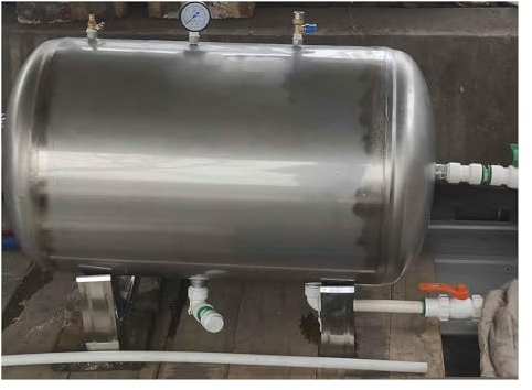 Vaso de expansión 100L 160L 200L 250L 300L 500L Agua de Pozo Tanque de Presión Horizontal Grande, Tanque de Acero Inoxidable de Vejiga de Agua Presurizada para Bomba de Pozo/Sistemas de Riego ( Size :
