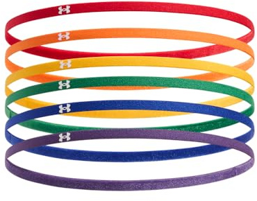 Under Armour Mini-Gummibänder für Damen, 6er-Pack, (601), Rot/Weiß, Einheitsgröße