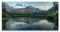 JOSUE Wald Bilder Auf Leinwand Lake Mountain Cloud Painting Bilder Leinwand,Grau, Grün Wandbilder Wohnzimmer Wanddeko Badezimmer Dekor-60x120cm Ungerahmt