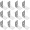12 Pcs Metal Angle, Heavy Duty Corner Connectors for Wood, Right Angle L for Timber, L Shaped for Fixing Joining Furniture Shelves, 2.6x2.6x1.5