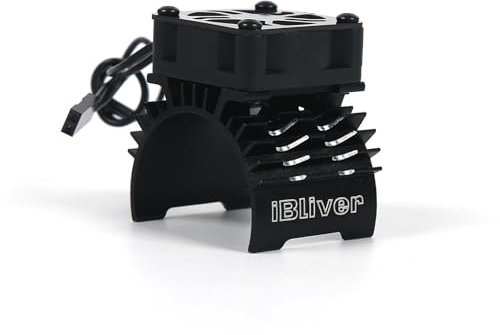 iBlivers RC Cooling Fan 8.4V 28000RPM Alluminum RC Car Motor Fan with Heatsink for Diameter 36mm Motor RC Car 1/8 1/10 1/12 1/14 1/16