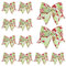 JIEYAO 12 Stück Weihnachts Schleifen,15CM Große Weihnachtsbaum Bogen Schleife Rot Grün Weihnachtsbogen Geschenkschleife Glitzer Weihnachten Dekoration für Weihnachtskranz Geschenk Verpackung Hochzeit