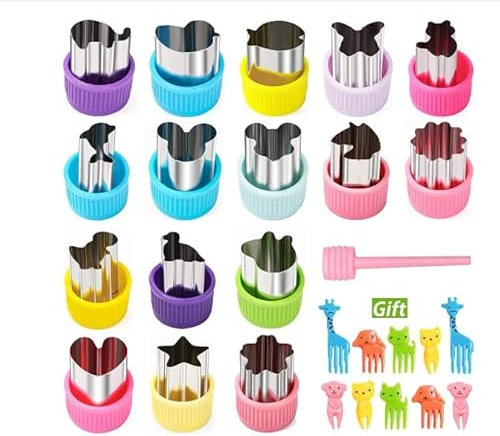 27Pcs Sandwich Cutters for Children, Cookie Cutters, Sealer,Bento Lunch Box Mold Supplies for Bento Lunch or Kids’ Party Supplies