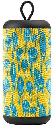Music Sound - Vertical - Bluetooth-Lautsprecher - 5 Watt - Wireless - Play Time 4 Stunden - Bluetooth 5.0 - Gelb/Hellblau