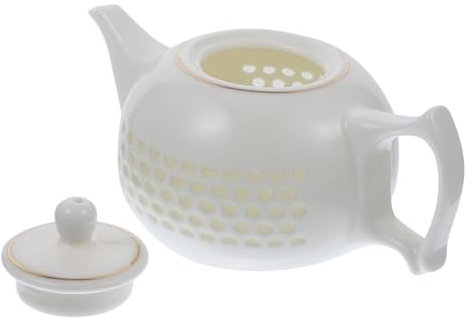 OKUMEYR Home Teaware Chinese Kung Fu Tea Pot Ceramic Tea Kettle Beehive Design Unique Handle Elegant Practical