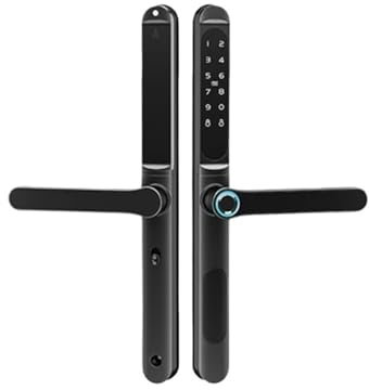 Cerradura inteligente for puerta corredera de aleación de aluminio con aplicación TTLock resistente al agua IP66, código de tarjeta RFID con huella dactilar, cerradura electrónica for puerta de vidrio