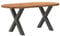 vidaXL Esstisch Hellbraun 180x90x74 cm Massivholz Eiche Oval, Küchentisch, Restauranttisch, Tisch Restaurant, Esszimmertisch, Bistrotisch