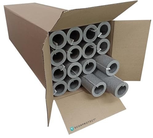 Scorprotect® voller Karton selbstklebende PE Rohrisolierung grau 1 Meter Stangen (Grau, 42 x 13 mm x 1 Meter)