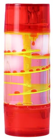 Diheohg Red-Hourglass Center Column Turntable Oil Drop Hourglass Jelly Color Leisure Daze Oil Leak Home Crafts Decor Langlebige Einfache Installation