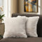 Paco Home 2er Set Kissenbezug Kunstfell Flauschig Wohnzimmer Couchkissen Kissenhülle Schlafzimmer Soft Boho Waschbar, Farbe:Creme, Sets:2pcs-Set