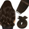 Moresoo Tape In Extensions Echthaar 40Stück 100G Invisible Tape Extensions #4 Dunkelbraun 16 Zoll 40 cm Mode Glattes Haar,Seidig Weich