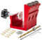 Non-Adjustable 3 Holes Pocket Hole Jig Kit for Woodworking: Accurate Angled Carpentry with Versatility for Joint Angle, Includes ‎Drill Bit and Plugs
