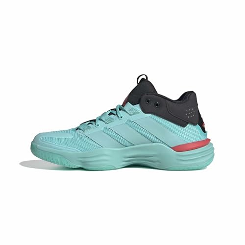 adidas Men's Courtstabil Indoor Performance Shoes, Flash Aqua/Flash Aqua/semi Lucid red, 10 UK