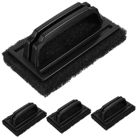 WEKAMOS 4pcs Cleaning Brush for Bbq Grill Rack Kitchen Oil Cleaning Scrub Sponges Practical Barbecue Cleaner