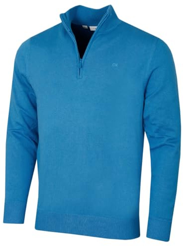 Calvin Klein Mens 2026 Campus 1/2 Zip All Season Easy Care Sweater