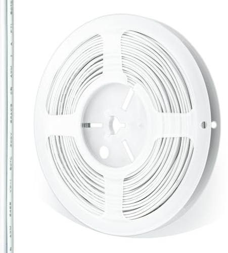 Urcianow 30M Cable Plano Blanco 2x0,2mm² 24AWG 2 Hilos PVC Paralelo
