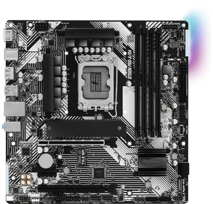 Carte mère Fit for ﻿ASROCK Intel B760M Pro-A/D4 LGA1700 128 Go DDR4 PCIe 4.0 Micro ATX Compatible avec Les processeurs Intel Core i7-14700, i9-13900, i5-13500 et i9-12900