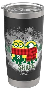 Minions Scarf Holiday Sharing Vaso térmico de acero inoxidable de doble pared