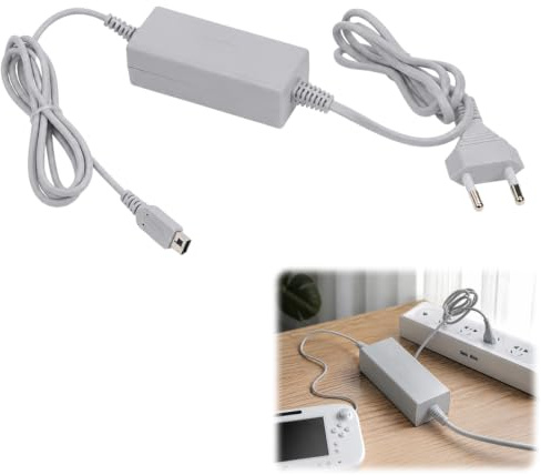 Ladegerät für Wii U GamePad 4,75V 1,6A AC Netzteil Kompatibel mit Nintendo Wii U GamePad Controller Ersatz Netzteil Ladekabel mit Überstrom- Überspannungs- Kurzschlussschutz 7ft Kabel