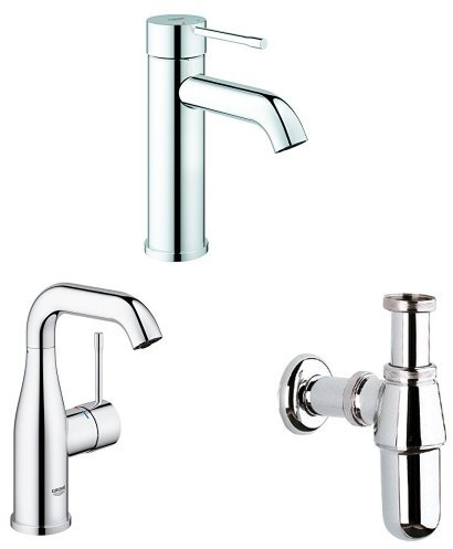 Grohe 23590001 EssenceEinhand-Waschtischbatterie, S-Size, grau + Waschtischarmatur + Waschtische