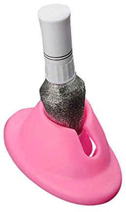 Bluelans® 2pcs Soft Rubber Nail Polish Bottle Holder Nail Art Varnish Stand Tool (Random Colour)