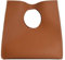 Hoxis Handtasche im minimalistischen Vintage-Stil, weiches PU-Leder, Clutch, kleine Tragetasche, braun, Large