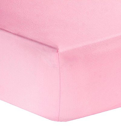 AmigoZone Extra Deep 16 (40cm) Fitted Bed Sheets - Non Iron Percale Quality For Thick MATTRESS - Single, Double, King & Super King (Double, Pink)