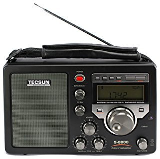 Tecsun S8800-GM DSP - Receptor de banda mundial con perillas de metal SSB y pistola