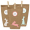 Papierdrachen 12 DIY Geschenktüten zu Ostern zum Basteln - Kreatives Osternest mit 12 Papiertüten und Osterhasen Aufklebern - Design 4