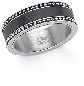 s.Oliver Herren-Ring 8 mm Carbon Edelstahl Gr. 62 (19.7) - 2015072