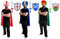 WELSH SUPPORTERS INFLATABLE SET. GREEN KNIGHT'S CAPE + WELSH FLAG COLOURS WIG + INFLATABLE SWORD AND WELSH SHIELD - PERFECT FOR WORLD CUP COSTUMES, FOOTBALL AND OTHER EVENTS - ONE SIZE FITS MOST