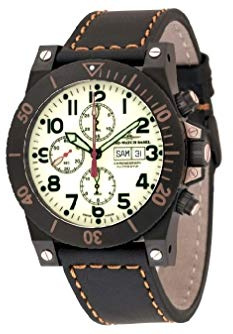 Zeno-Watch Herrenuhr - Muscle Chronograph Lumi Black - 8023TVDD-bk-s9